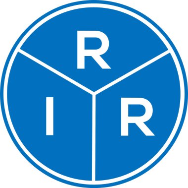 Beyaz arka planda RIR harfi logo tasarımı. RIR yaratıcı daire harfi logosu. RIR harf tasarımı.