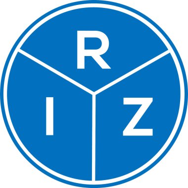 Beyaz arka planda RIZ harfi logo tasarımı. RIZ yaratıcı daire harfi logosu. RIZ harf dizaynı. RIZ harfi logo tasarımı beyaz arkaplanda. RIZ yaratıcı daire harfi logosu. RIZ harf tasarımı.