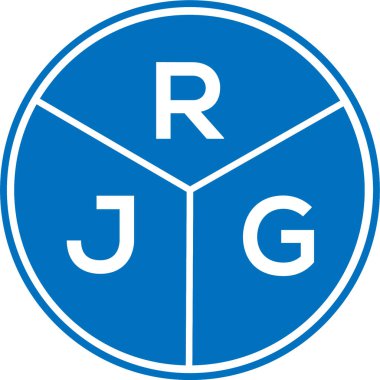 Beyaz arka planda RJG harf logosu tasarımı. RJG yaratıcı daire harfi logosu konsepti. RJG harf dizaynı. Beyaz arkaplanda RJG harfi logo tasarımı. RJG yaratıcı daire harfi logosu konsepti. RJG harf tasarımı.