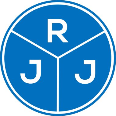 Beyaz arka planda RJJ harf logosu tasarımı. RJJ yaratıcı daire harfi logosu. RJJ harf tasarımı.
