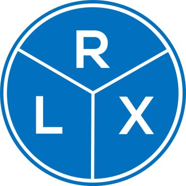 Beyaz arka planda RLX harfli logo tasarımı. RLX yaratıcı daire harfi logosu konsepti. RLX harf dizaynı. Beyaz arkaplanda RLX harf logosu tasarımı. RLX yaratıcı daire harfi logosu konsepti. RLX harf tasarımı.