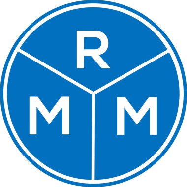 Beyaz arkaplanda RMM harf logosu tasarımı. RMM yaratıcı daire harfi logosu konsepti. RMM harf tasarımı.