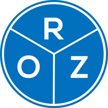 Beyaz arka planda ROZ harfi logo tasarımı. ROZ yaratıcı daire harfi logosu. ROZ harf dizaynı. ROZ harfi logo tasarımı beyaz arkaplanda. ROZ yaratıcı daire harfi logosu. ROZ harf tasarımı.