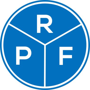 Beyaz arka planda RPF harf logosu tasarımı. RPF yaratıcı daire harfi logosu konsepti. RPF harf dizaynı. Beyaz arkaplanda RPF harf logosu tasarımı. RPF yaratıcı daire harfi logosu konsepti. RPF harf tasarımı.