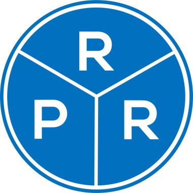 Beyaz arka planda RPR mektup logosu tasarımı. RPR yaratıcı daire harfi logosu konsepti. RPR harf tasarımı.