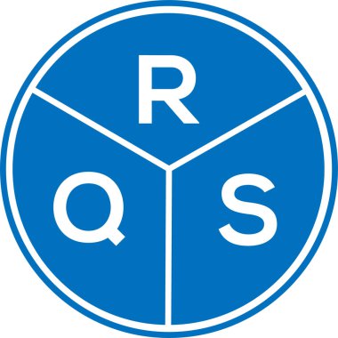 Beyaz arka planda RQS harf logosu tasarımı. RQS yaratıcı daire harfi logosu konsepti. RQS harf tasarımı.