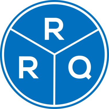 Beyaz arka planda RRQ harfi logo tasarımı. RRQ yaratıcı daire harfi logosu konsepti. RRQ harf tasarımı.