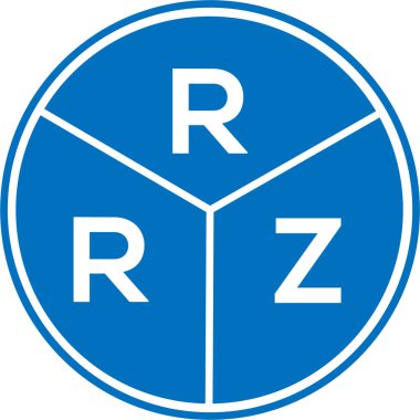 Beyaz arka planda RRZ harfi logo tasarımı. RRZ yaratıcı daire harfi logosu konsepti. RRZ harf tasarımı.