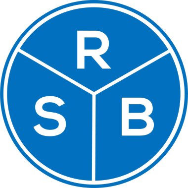 Beyaz arka planda RSB harfi logo tasarımı. RSB yaratıcı daire harfi logosu konsepti. RSB harf tasarımı.