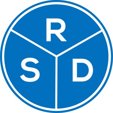 Beyaz arka planda RSD harf logosu tasarımı. RSD yaratıcı daire harfi logosu. RSD harf tasarımı.