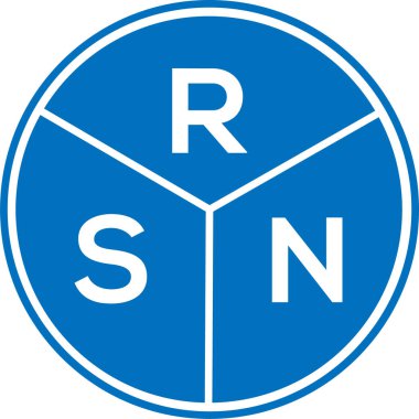 Beyaz arkaplanda RSN harf logosu tasarımı. RSN yaratıcı daire harfi logosu konsepti. RSn harf tasarımı.