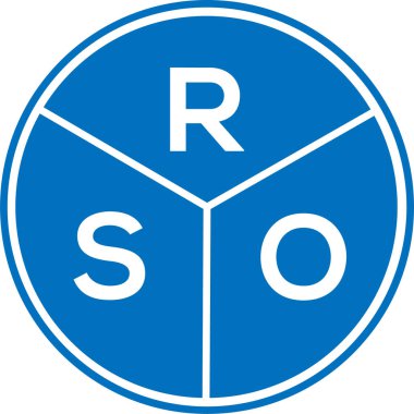 Beyaz arka planda RSO harfi logo tasarımı. RSO yaratıcı daire harfi logosu konsepti. RSO harf tasarımı.