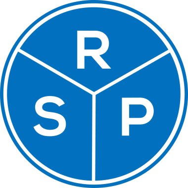 Beyaz arka planda RSP harf logosu tasarımı. RSP yaratıcı daire harfi logosu konsepti. RSP harf tasarımı.