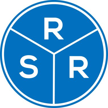 Beyaz arkaplanda RSR harf logosu tasarımı. RSR yaratıcı daire harfi logosu konsepti. RSR harf tasarımı.