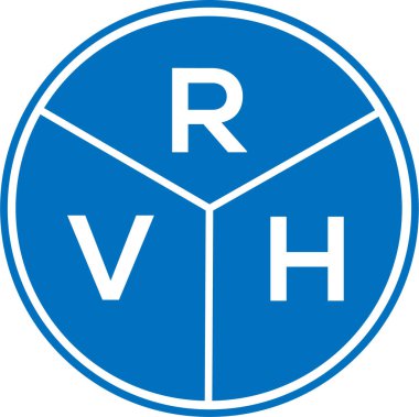 Beyaz arka planda RVH harf logosu tasarımı. RVH yaratıcı daire harfi logosu konsepti. RVH harf dizaynı. Beyaz arkaplanda RVH harf logosu tasarımı. RVH yaratıcı daire harfi logosu konsepti. RVH harf tasarımı.