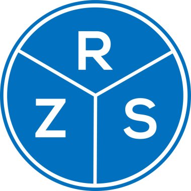 Beyaz arka planda RZS harf logosu tasarımı. RZS yaratıcı daire harfi logosu konsepti. RZS harf tasarımı.