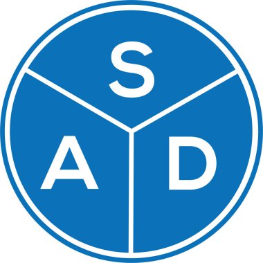 Beyaz arka planda SAD harf logosu tasarımı. SAD yaratıcı daire harfi logosu konsepti. SAD mektup tasarımı. Beyaz arka planda SAD harf logosu tasarımı. SAD yaratıcı daire harfi logosu konsepti. SAD harf tasarımı.