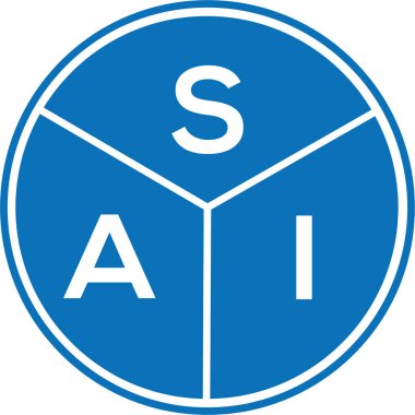 Beyaz arka planda SAi harfli logo tasarımı. SAi yaratıcı daire harfi logosu. SAi harf tasarımı.