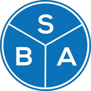 Beyaz arka planda SBA harf logosu tasarımı. SBA yaratıcı daire harfi logosu konsepti. Beyaz arka planda SBA harfi dizaynı. SBA yaratıcı daire harfi logosu konsepti. SBA harf tasarımı.