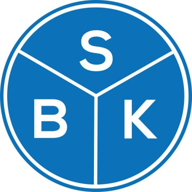 Beyaz arkaplanda SBK harf logosu tasarımı. SBK yaratıcı daire harfi logosu konsepti. SBK harf tasarımı.