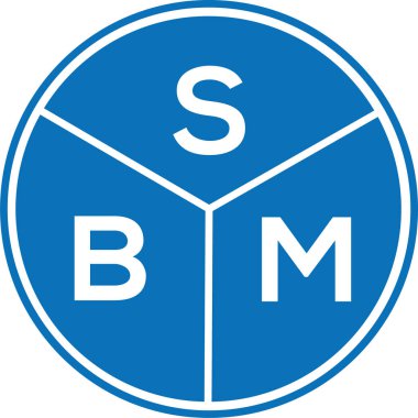Beyaz arka planda SBM harfi logo tasarımı. SBM yaratıcı daire harfi logosu. SBM harf tasarımı.
