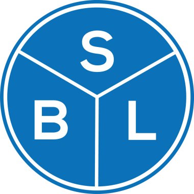 Beyaz arkaplanda SBL harf logosu tasarımı. SBL yaratıcı daire harfi logosu konsepti. SBL harf tasarımı.