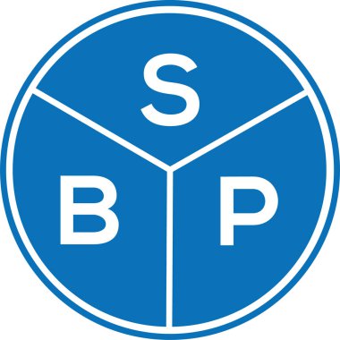 Beyaz arka planda SBP harfi logo tasarımı. SBP yaratıcı daire harfi logosu konsepti. SBP harf tasarımı.