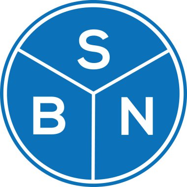 Beyaz arkaplanda SBN harf logosu tasarımı. SBN yaratıcı daire harf logosu konsepti. SBN harf tasarımı.