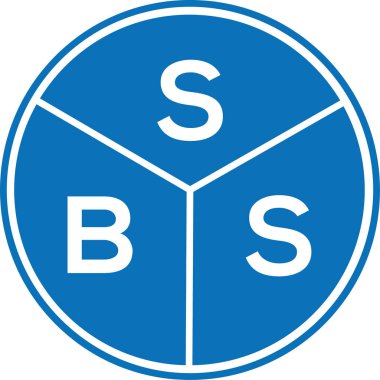 Beyaz arka planda SBS mektup logosu tasarımı. SBS yaratıcı daire harfi logosu konsepti. SBS harf tasarımı.