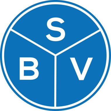 Beyaz arkaplanda SBV harf logosu tasarımı. SBV yaratıcı daire harfi logosu konsepti. SBV harf tasarımı.