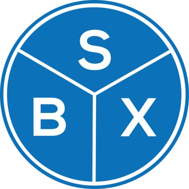 Beyaz arkaplanda SBX harfli logo tasarımı. SBX yaratıcı daire harfi logosu konsepti. SBX harf tasarımı.