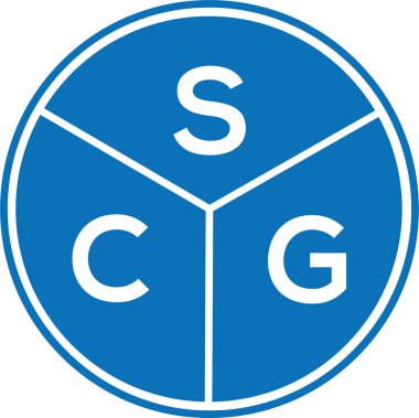 Beyaz arkaplanda SCG harfi logo tasarımı. SCG yaratıcı daire harfi logosu. SCG harf tasarımı.
