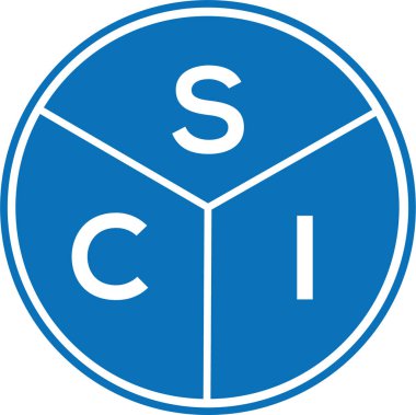 Beyaz arka planda SCI harf logosu tasarımı. SCI yaratıcı daire harfi logosu konsepti. SCI harf tasarımı.