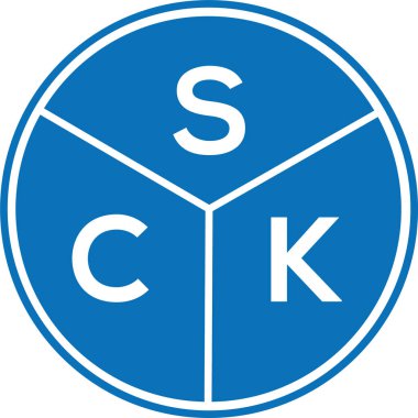 Beyaz arkaplanda SCK harf logosu tasarımı. SCK yaratıcı daire harfi logosu. SCK harf tasarımı.