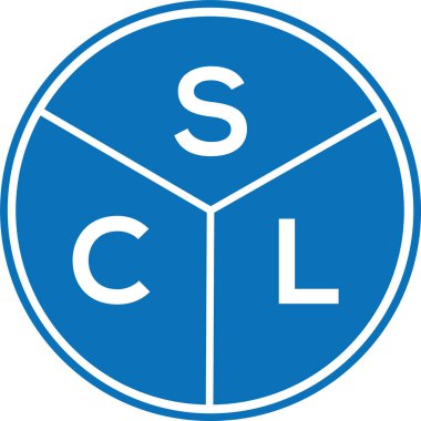 Beyaz arkaplanda SCL harf logosu tasarımı. SCL yaratıcı daire harfi logosu. SCL harf tasarımı.
