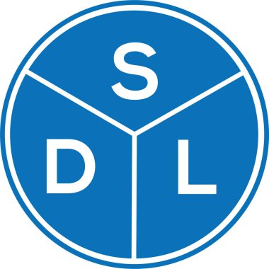 Beyaz arkaplanda SDL harf logosu tasarımı. SDL yaratıcı daire harfi logosu konsepti. SDL harf tasarımı.