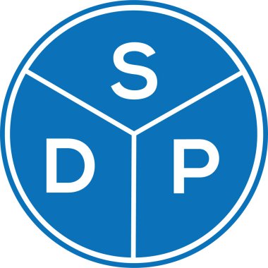 Beyaz arka planda SDP harf logosu tasarımı. SDP yaratıcı daire harfi logosu konsepti. SDP harf tasarımı.