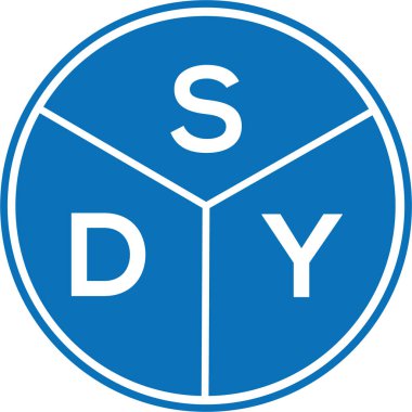 Beyaz arka planda SDY mektup logosu tasarımı. SDY yaratıcı daire harfi logosu. SDY harf tasarımı.