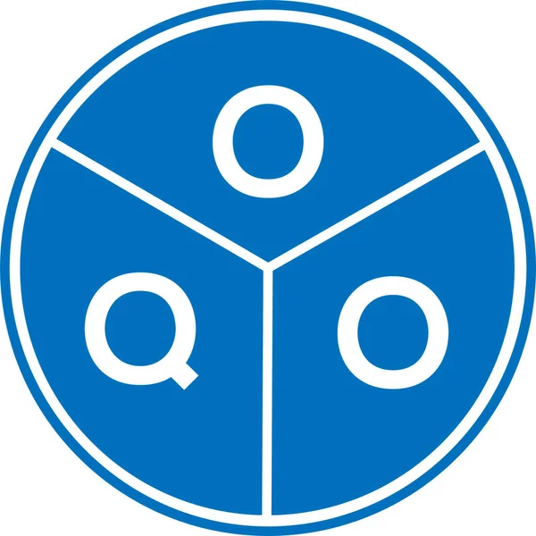 Oqo Letter Logo Ontwerp Witte Achtergrond Oqo Creatieve Cirkel Letter — Stockvector