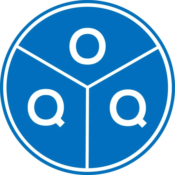 白い背景にOqqの文字のロゴデザイン Oqqの創造的なサークルレターのロゴコンセプト Oqqの文字デザイン — ストックベクタ