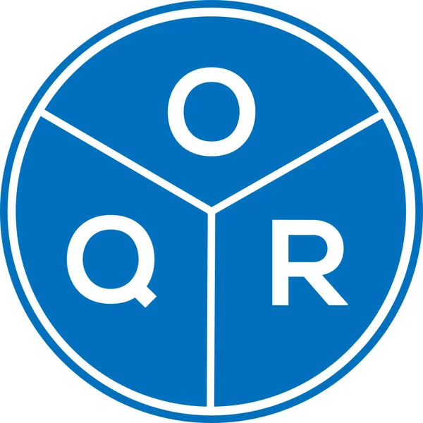 白を基調としたOqrレターロゴデザイン Oqrクリエイティブサークルレターロゴコンセプト Oqr文字デザイン — ストックベクタ