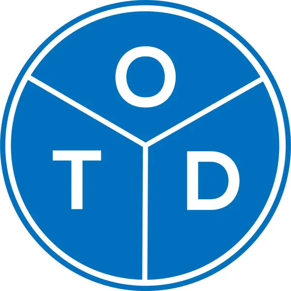 白色背景上的Otd字母标识设计 Otd创意圈字母标识概念 Otd字母设计 — 图库矢量图片