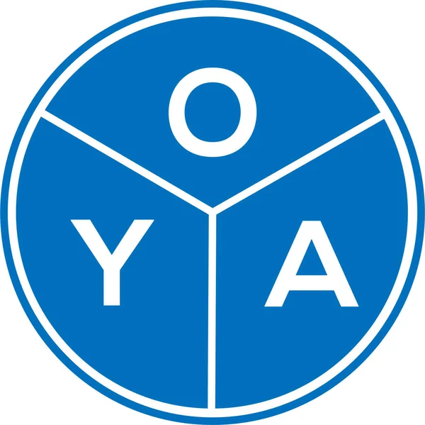 Oya Письмо Логотип Дизайн Белом Фоне Концепция Логотипа Творческого Круга — стоковый вектор