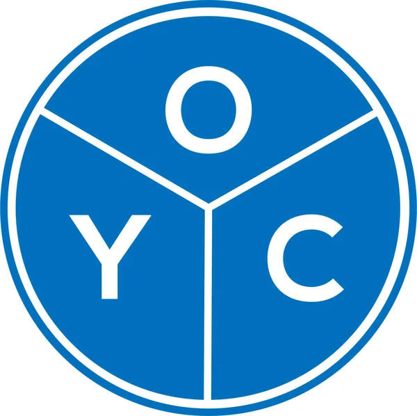 Diseño Del Logotipo Letra Oyc Sobre Fondo Blanco Oyc Creativo — Archivo Imágenes Vectoriales