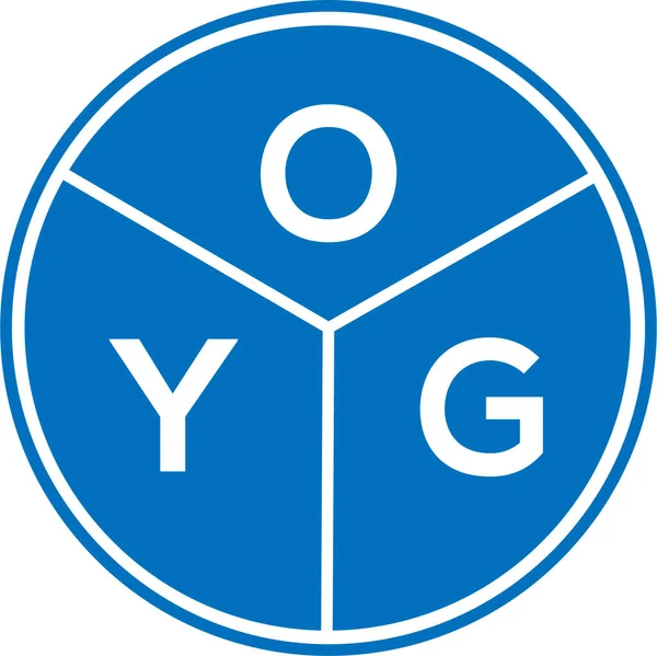 Design Logotipo Carta Oyg Fundo Branco Oyg Conceito Logotipo Carta — Vetor de Stock