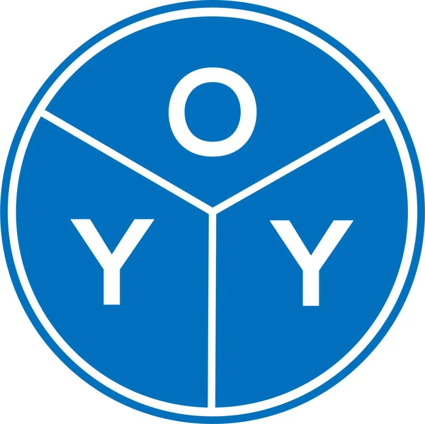 Oyy Carta Logotipo Design Fundo Branco Oyy Criativo Círculo Carta — Vetor de Stock