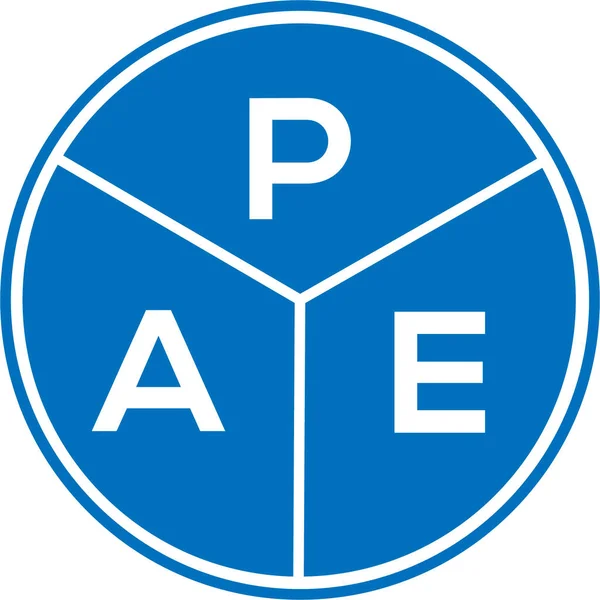 Pae Schriftzug Logo Design Auf Weißem Hintergrund Pae Kreativer Kreis — Stockvektor