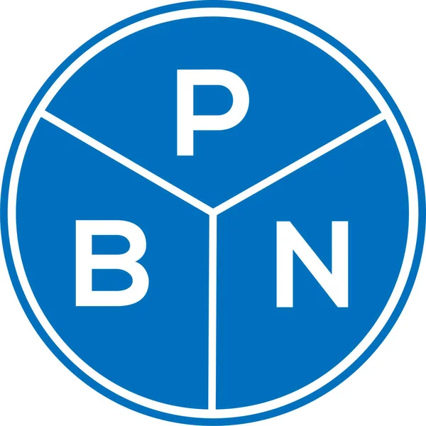 Pbn Logo Ontwerp Witte Achtergrond Pbn Creatieve Cirkel Letter Logo — Stockvector