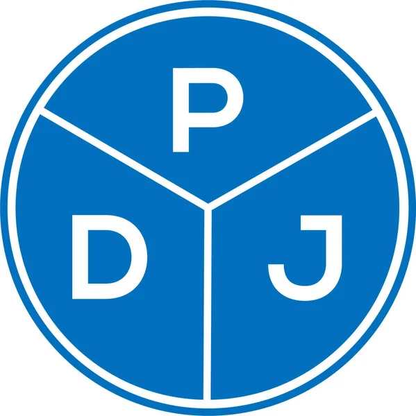 Форма Логотипу Pdj Білому Тлі Творчий Круговий Логотип Pdj Pdj — стоковий вектор