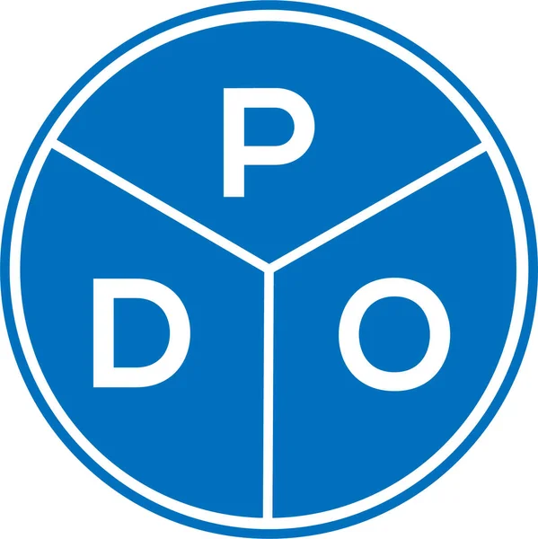Pdo Letter Logo Design White Background Pdo Creative Circle Letter — стоковый вектор